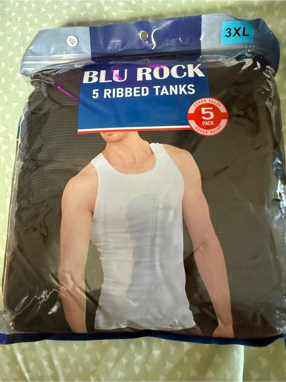 Men’s blackRibbed Tank Top - Classic Crew Neck (3XL)